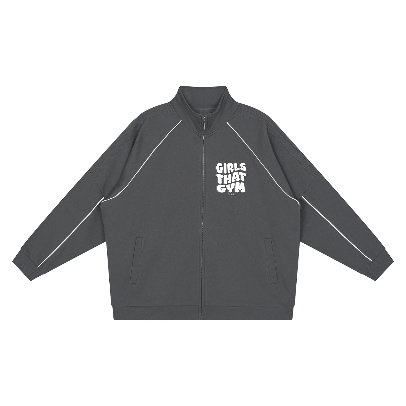 Reflection Striped Raglan Sleeve  Jacket