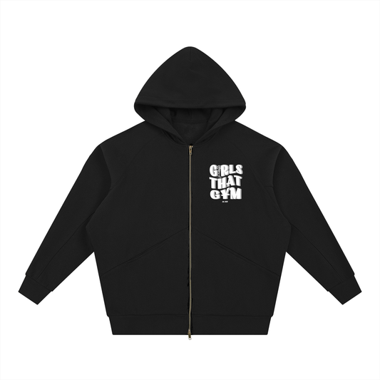 Dolman Sleeve Zip-Through Fleece  Hoodie