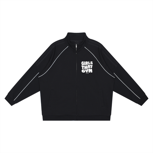 Reflection Striped Raglan Sleeve  Jacket